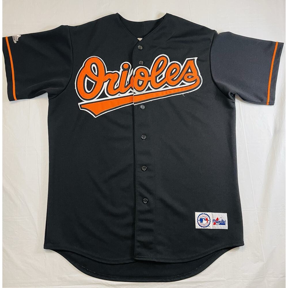 Vintage Majestic Baltimore Orioles MLB Jersey Black Large USA Made